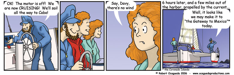 Becalmed at Coronado Island