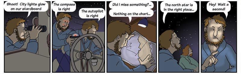 night sailing in Mexico