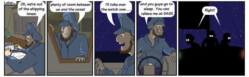 night sailing in Mexican waters